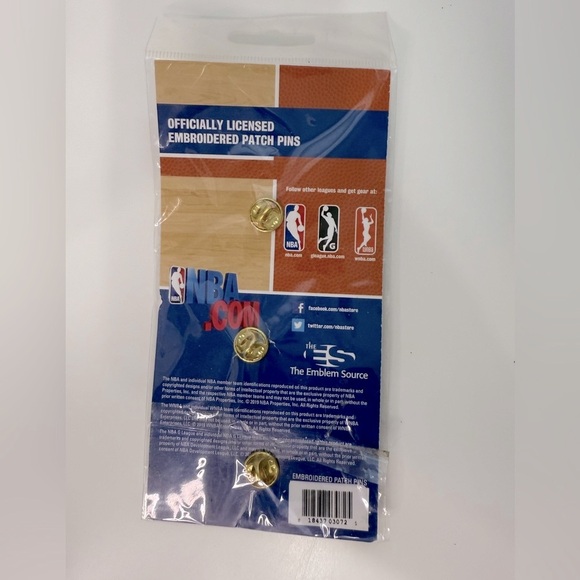 2019 NBA Embroidered Patch 3 Pin Set - Picture 3 of 6